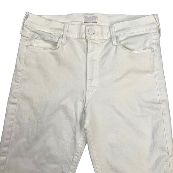 MOTHER The Mid Rise Dazzler Ankle Jean Fairest of Them All Wash White Size 31 - Picture 3 of 16